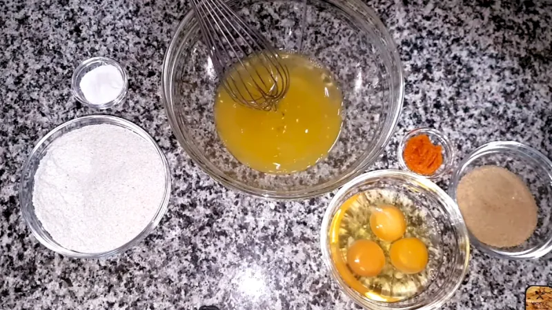 bizcocho de naranja con harina integral Paso 3