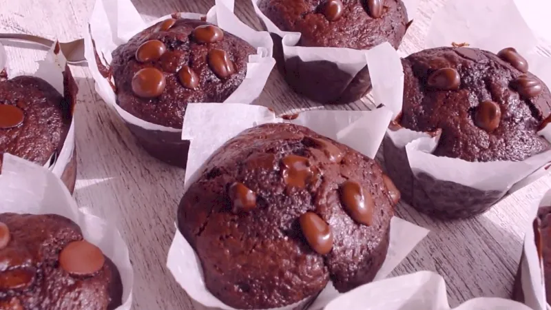 muffins de chocolate con aceite